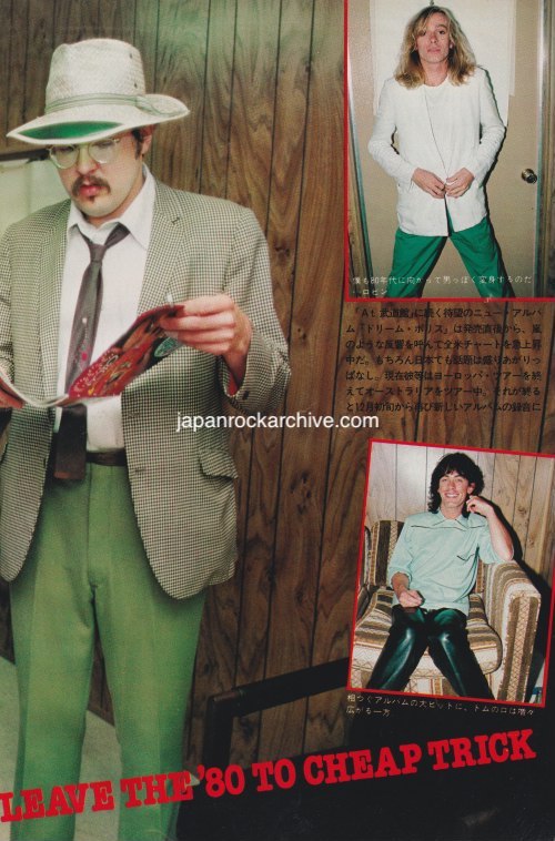 Cheap Trick 1979/12 Japanese music press cutting clipping - photo feature