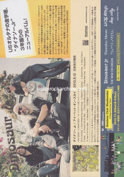 Dinosaur Jr. 2012 Japan tour concert gig flyer handbill