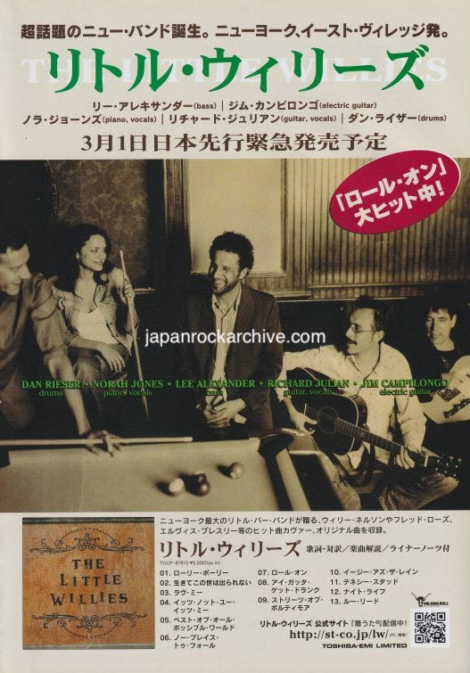 The Little Willies 2006/04 S/T Japan album promo ad