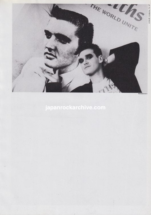 Morrissey May 1987 Japanese music press black-and-white pinup mini poster