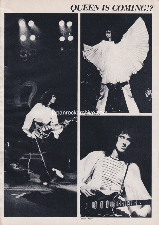 Queen 1975/04 Japanese music press cutting clipping - photo feature