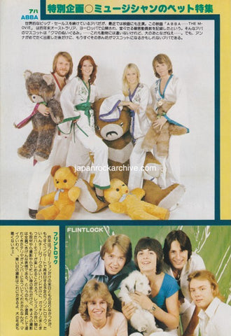 Abba / Flintlock 1978/02 Japanese music press cutting clipping - photo pinup