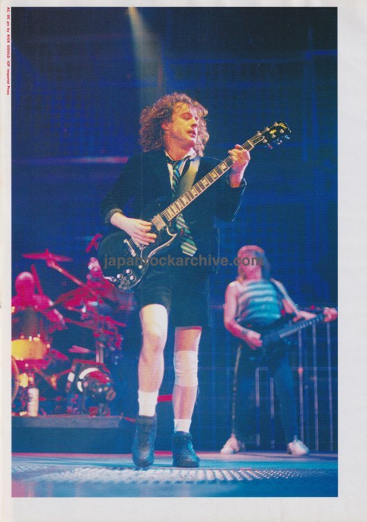 Angus Young 1991/05 Japanese music press clipping - photo pinup