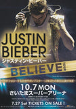 Justin Bieber 2013 Japan tour concert gig flyer handbill