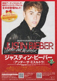 Justin Bieber 2011 Japan album store promo flyer