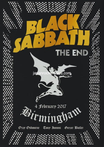 Black Sabbath The End: Live in Birmingham 2017 Japan dvd store promo flyer