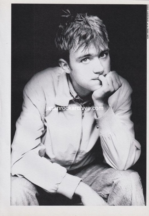 Blur 1994/12 Japanese music press cutting clipping - photo pinup - damon alburn