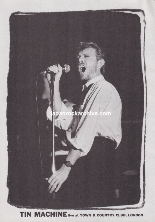 David Bowie performing with Tin Machine, October 1989 Japanese magazine photo spread, page 1