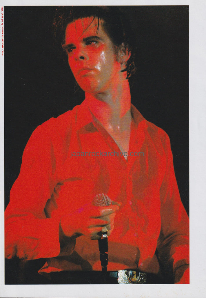 Nick Cave 1991/04 Japanese music press cutting clipping - photo / pinup - on stage