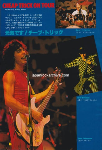 Cheap Trick 1980/06 Japanese music press cutting clipping - photo feature