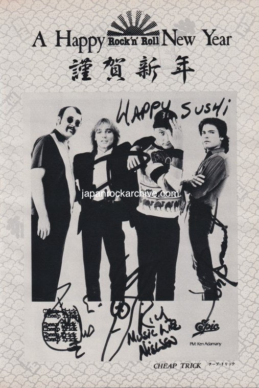 Cheap Trick 1983/02 Japanese music press cutting clipping - promo photo pinup poster