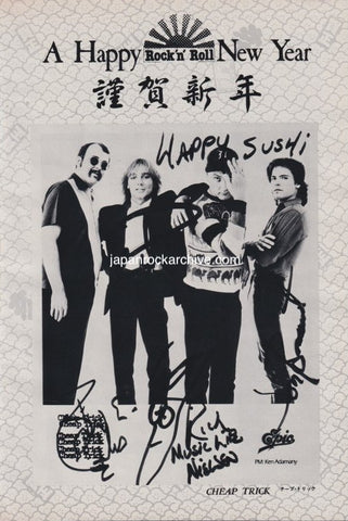 Cheap Trick 1983/02 Japanese music press cutting clipping - promo photo pinup poster