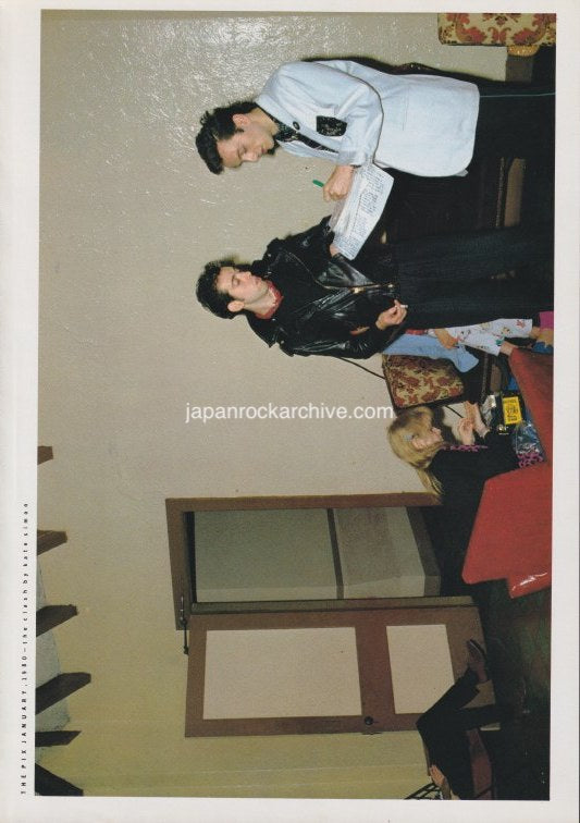 The Clash 1980/01 Japanese music press cutting clipping - photo pinup / mini poster