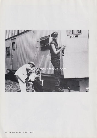 The Clash 1983/06 Japanese music press cutting clipping - photo pinup - haircut