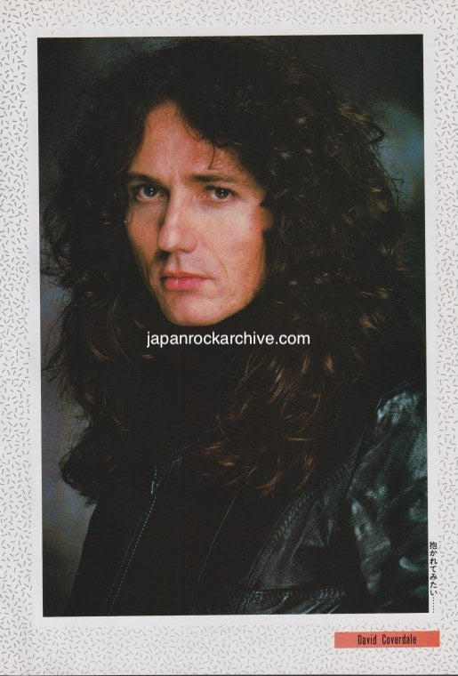 David Coverdale 1983/02 Japanese music press cutting clipping - photo pinup - whitesnake