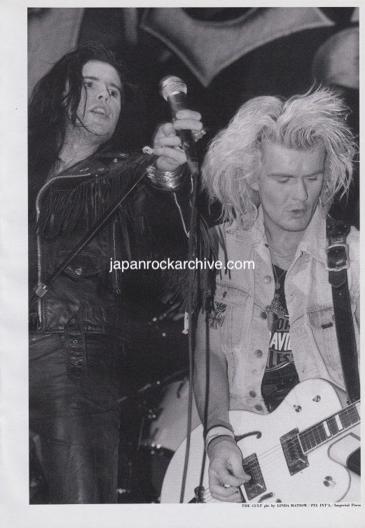 The Cult 1989/07 Japanese music press cutting clipping - photo pinup