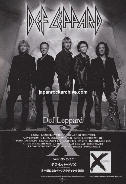 Def Leppard 2002/09 X Japan album promo ad