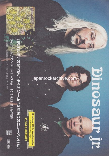 Dinosaur Jr. 2012 Japan tour concert gig flyer handbill