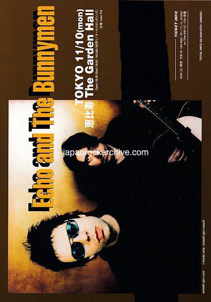 Echo and The Bunnymen 2003 Japan tour concert gig flyer handbill