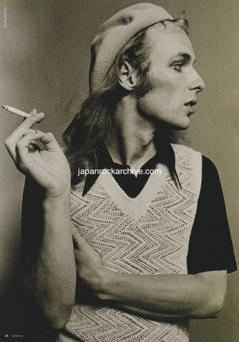 Brian Eno 2022/02 Japanese music press cutting clipping - photo pinup - circa 70s