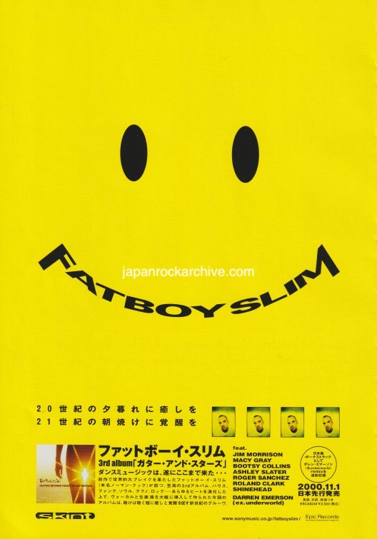 Fatboy Slim 2000/12 Halfway Between The Gutter And The Stairs Japan album promo ad