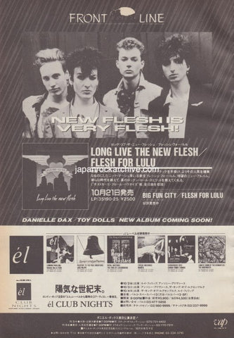 Flesh For Lulu 1987/11 Long Live The New Flesh Japan album promo ad