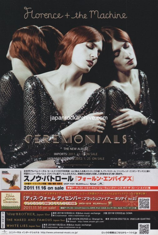 Florence + The Machine 2011/12 Ceremonials Japan album promo ad