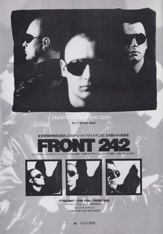 1991 Front 242 Tyranny For You album vintage japanese promotional ad