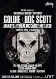 Goldie x Doc Scott 2014 Japan tour concert gig flyer handbill