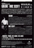 Goldie x Doc Scott 2014 Japan tour concert gig flyer handbill