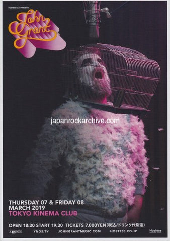 John Grant 2019 Japan tour concert gig flyer handbill