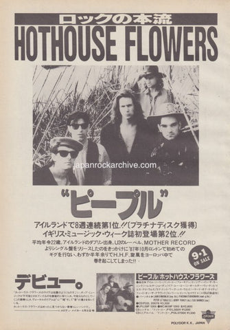Hothouse Flowers 1988/10 People Japan album promo ad