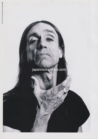 Iggy Pop 1994/01 Japanese music press cutting clipping - photo pinup mini poster