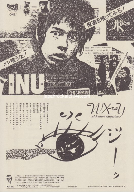 Inu 1981/04 Meshi Kuuna! Japan album promo ad