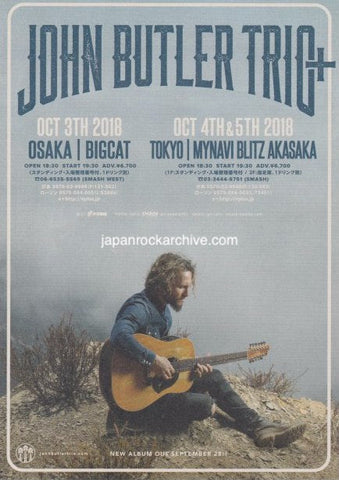 John Butler Trio 2018 Japan tour concert gig flyer handbill