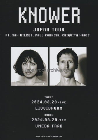 Knower 2024 Japan tour concert gig flyer handbill