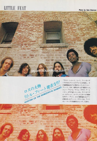 Little Feat 1977/05 Japanese music press cutting clipping - photo pinup mini poster