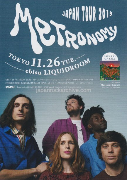 Metronomy 2019 Japan tour concert gig flyer handbill