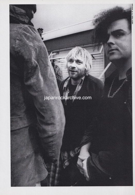 Nirvana 1993/01 Japanese music press cutting clipping - photo pinup - kurt cobain