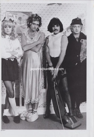 Queen 1984/08 Japanese music press cutting clipping - photo pinup - band shot