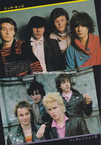 Rich Kids / Generation X 1978/08 Japanese music press cutting clipping - photo pinup