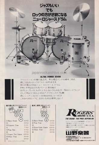 Rogers 1979/03 Drum Set Japan promo ad