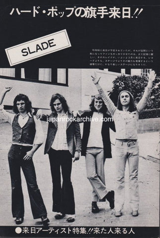 Slade 1974/04 Japanese music press cutting clipping - photo pinup / mini poster