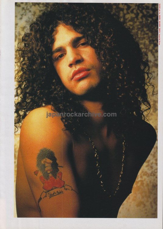 Slash 1991/06 Japanese music press clipping - photo pinup poster