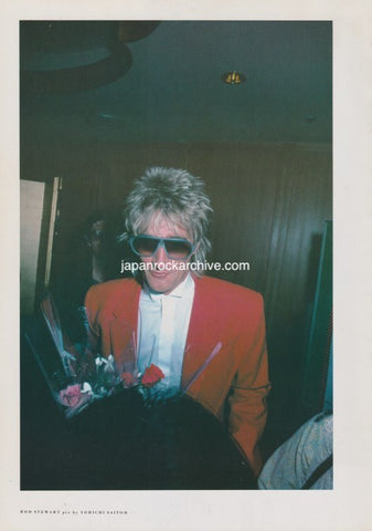 Rod Stewart 1981/10 Japanese music press cutting clipping - photo pinup