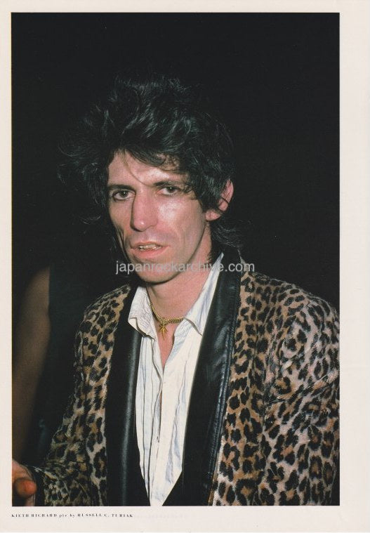 Keith Richards 1982/02 Japanese music press cutting clipping - photo pinup