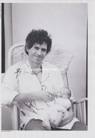 The Rolling Stones 1985/07 Japanese music press cutting clipping - photo pinup - keith richards