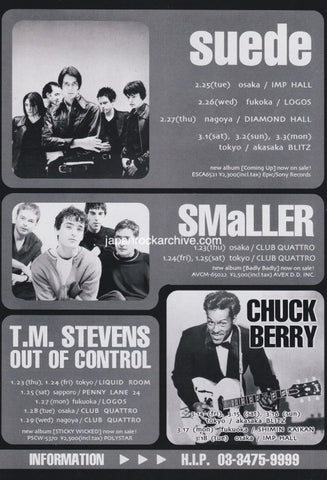 Suede 1997/02 Japan tour promo ad