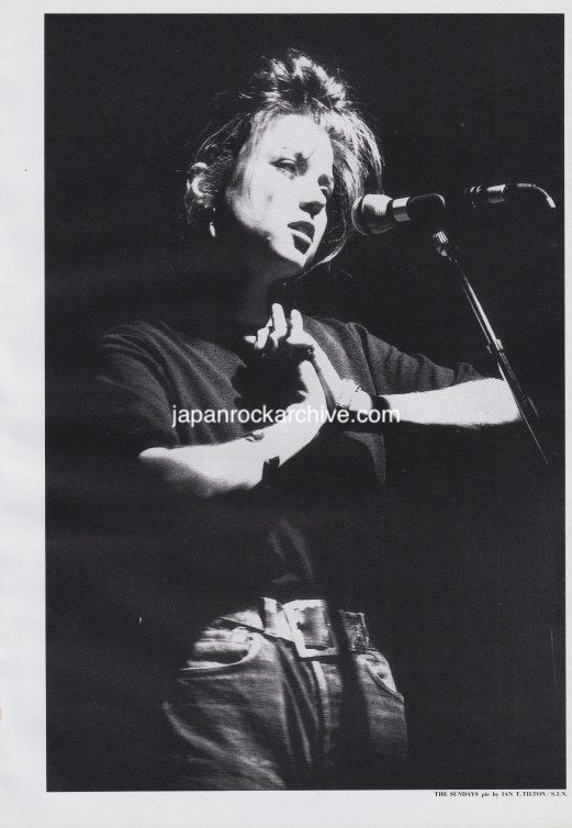 The Sundays 1989/07 Japanese music press cutting clipping - photo pinup - harriet wheeler