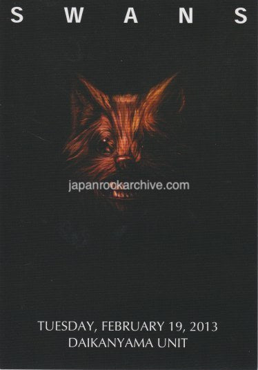 Swans 2013 Japan tour concert gig flyer handbill
